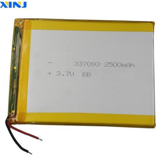 XINJ 3.7V 2500mAh Li Po Polymer Battery cell 337093 For PSP GPS Portable TV Video player Plate PDA MID Portable DVD Tablet PC
