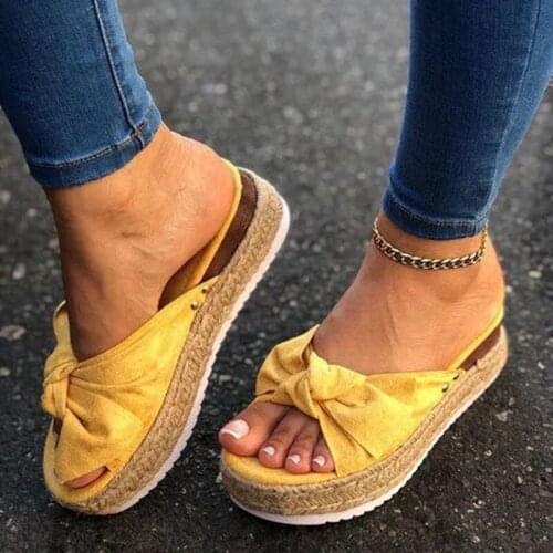 Women Summer Sandals Mid Heels Sandals Plus Size Wedges Shoes Woman Sweet Slippers Sandalias Mujer Sapato Femininokm4