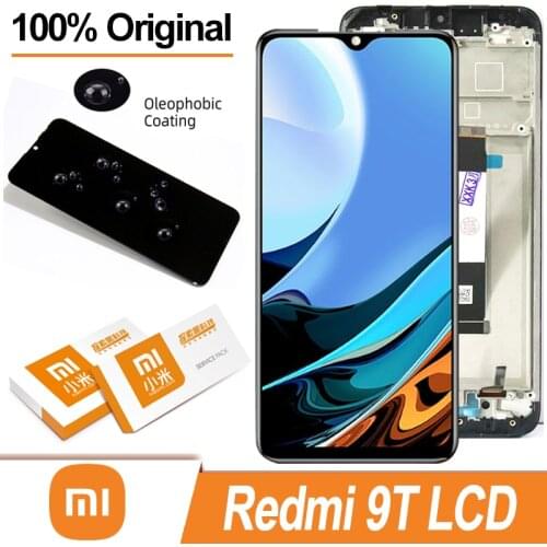 100% Original 6.22" IPS Display with frame for XiaoMi Redmi 9T LCD Touch Screen Digitizer Assembly Repair Parts