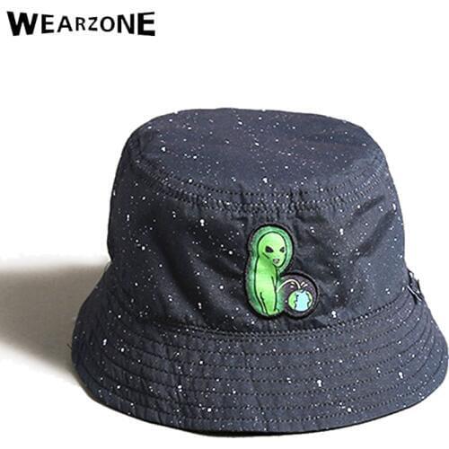2017 Two Side Reversible Bucket Hat Unisex Fashion Alien Caps Hip Hop Gorro Men Summer Caps Beach SunSunscreen Banana Bucket Hat