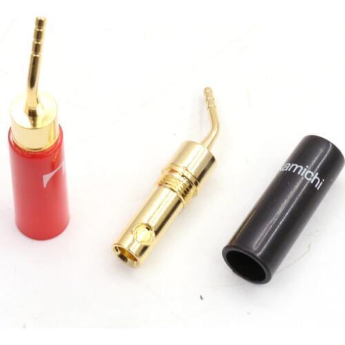 8pcs Nakamichi 24K Gold Plated Banana plugs connecotor for speaker cable