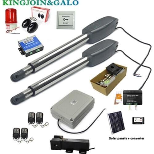 Automatic dual arms electric swing door gate Opener Operator Motor actuator closer swing gate opener + wifi control system