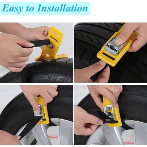 Car Tyre Winter Roadway Safety Tire Snow Adjustable Anti-skid Safety Double Snap Skid Wheel TPU Chains