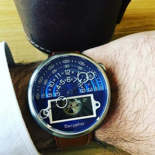 DECYPHER Mens Mechanical Watches 50M Waterproof Top Brand 2021 New Sapphire Stainless Steel Wristwatches Business Mens Watch