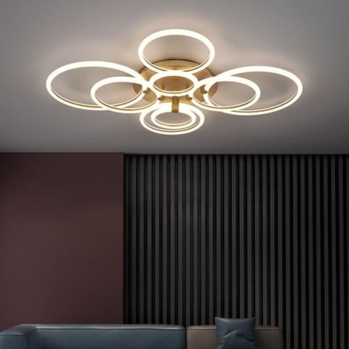 Black/Gold modern led ceiling lights for Living room decoration bed study room ceiling light Round Ceiling Lamp light fixtures