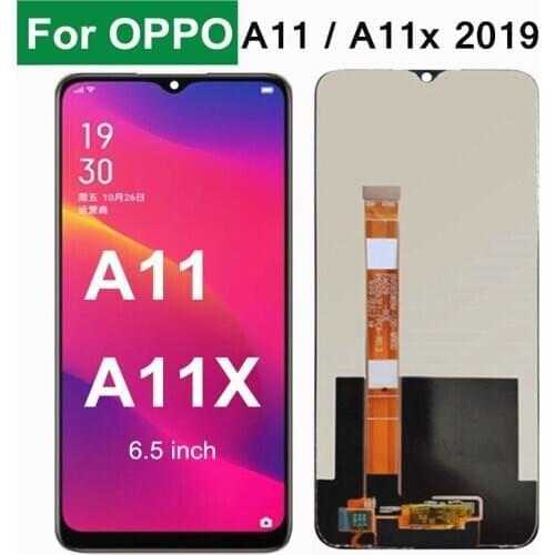 Black 6.5 inch For Oppo A11 / A11x 2019 LCD Display Touch Screen Digitizer Assembly For OPPO A11X LCD Screen