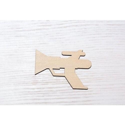 Wooden space gun Cut, wood cutout, plywood figure different size shape Ornaments Craft Decoration Decoupage Unpainted