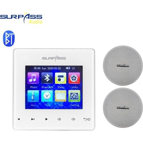 Bluetooth Amplifier Mini Portable Touch Key Home Amplifier Indoor PA System Cheap Set In Wall Amplifier Speaker Ceiling Kit