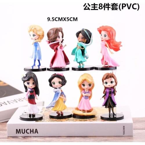 Disney Princess Cake Ornaments Cartoon Anime Figures Baby Birthday Kawaii Baking Decoration Dolls Party Gifts Toys For Children