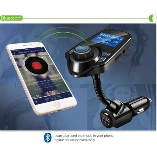 FM Transmitter Wireless Bluetooth FM Modulator Handsfree Car Kit Car MP3 Audio Player USB Car Charger with LCD Display