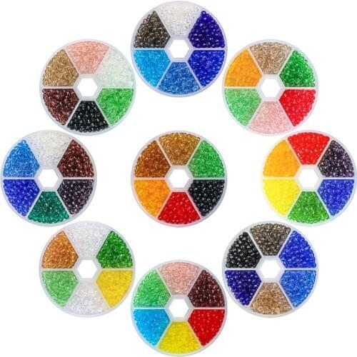 ZHUBI Faceted Glass Round Bead 4/6mm Miyuki Crystal Rondelle Beads For Crafts Material DIY Making Jewelry Accessories wholesale