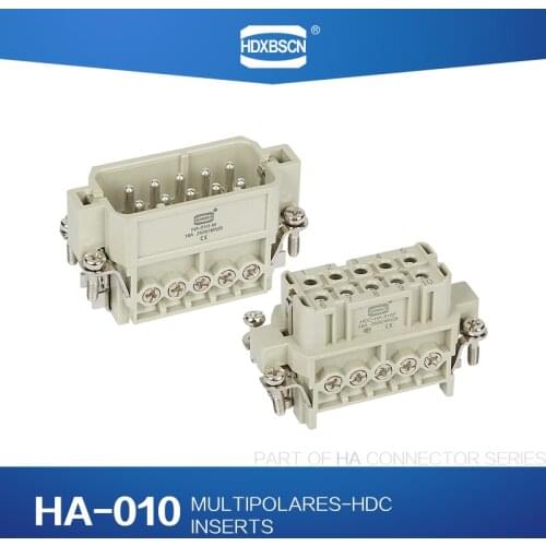 HDXBSCN Heavy Duty plug Connector HDC HA-010 F/M 10pin 10A power connectors rectangular aviation plug