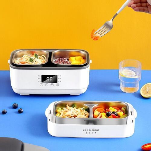 Kbxstart 220V Multifunction Electric Lunch Box 1.5L Double Layer Stainless Steel Liner Heat Preservation Rice Cooker For Office