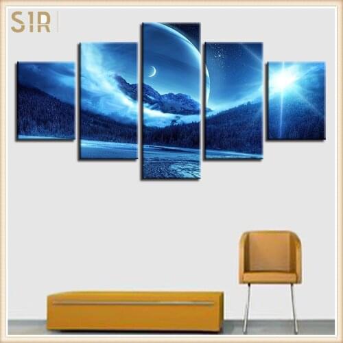 Beautiful Scenery HD Printed 5 Piece Canvas Art Scenery Painting Wall Pictures for Living Room Home Decor Anime Poster Wall Art
