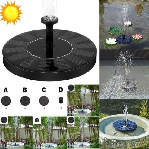 Mini Solar Fountain Solar Water Fountain Garden Pool Pond Outdoor Solar Panel Floating Waterfall Fountain Garden Decoration