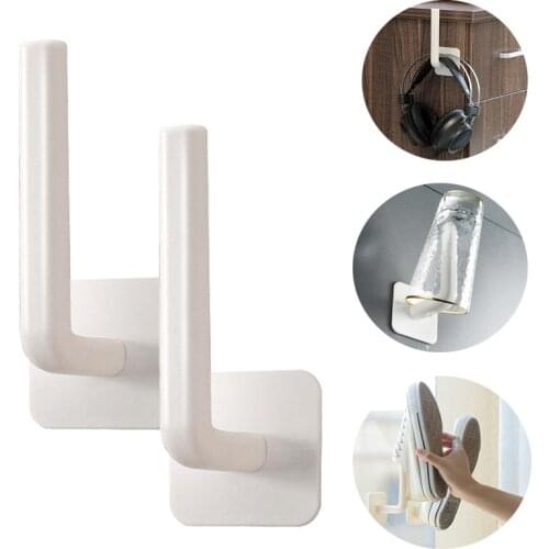 Multifunctional Stick Hook Wall Hooks Waterproof Oilproof Self Adhesive Hooks Seamless Hanging Hook For Kitchen Bathroom Office