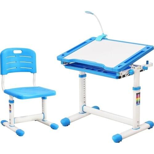 Multifunctional Study Table and Chair for Students Kids with Lamp Learn Homework Desk Adjustment Study Desk Furniture