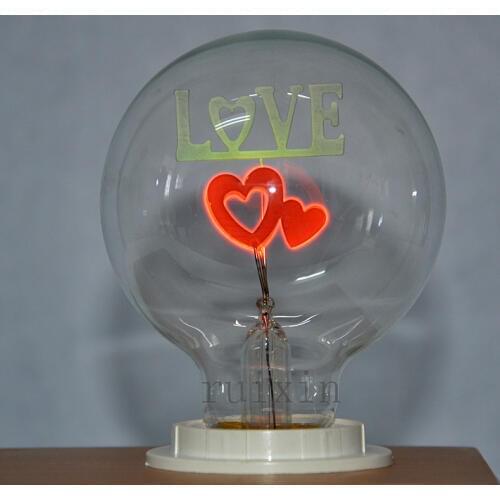 Pack Of 2 G80 E27 Halogen Bulb Edison Retro Filament Light Love Bulb Decorative