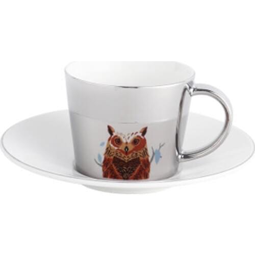 New High-quality Coffee Cup & Saucer Set Creative inverted image Animal Tea Cups Porcelain Beautiful Birthday Gift Cafe Cup Dish