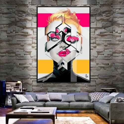 Robot Woman Poster Mechanic Modern Fashion Canvas Prints for Interior Big Large Size Painting On Loft Frameless Photo for Home