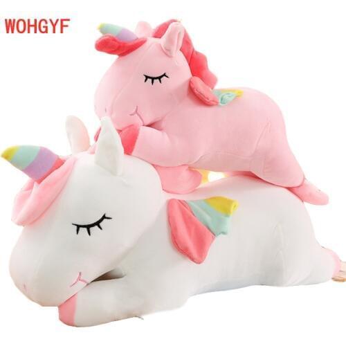 Rainbow Unicorn Plush Toy Baby Kids Appease Sleeping Pillow Animal Stuffed Soft Doll Birthday Gifts for Girls Children