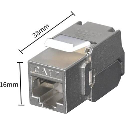 1PCS RJ45 Cat7 10GB Network Shielded FTP Zinc Alloy Module Keystone Jack Connector