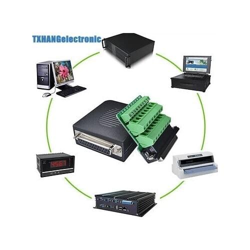 DB25 Male 25Pin Plug Breakout Board Terminals Adapter D-SUB Solderless Connector cover d\x2dsub d-sub 25 diy electronics