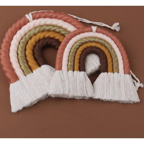 Nordic Rainbow Wall Hanging Decorative Boho Home Decor Party Supplies Nursey Dorm Room Decor Baby Shower Gift
