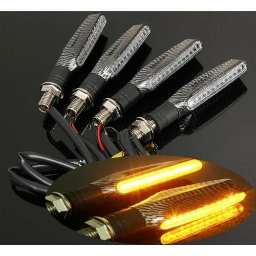 For yamaha ybr 125 yzf-r15 XT660 xt660x xt660r xt660z 1 Pair Motorcycle Turn Signal Light Flexible LED Indicators Blinkers Flash
