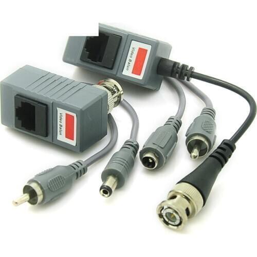 CCTV Transceiver Twisted Pair RJ45 UTP Balun BNC Audio Video DC Power CAT5