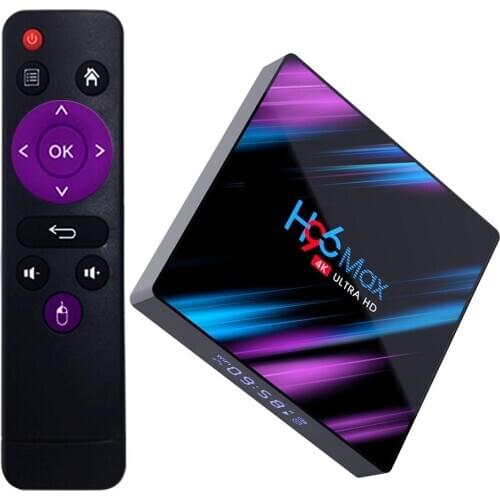 For Android 9.0 TV Receivers H96 Max RK3318 4+64GB HD 4K WiFi Set-Top TV Box Media Player RK3318 Quad-Core 64Bit Cortex-A53