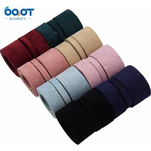 5Yards M-21820-1535 10/25/38MM Double-Sided Thicken Corduroy Solid Color Fabric Ribbons For Hair Bows DIY Handmade Materials