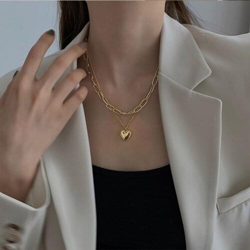 MultiLayers Vintage Pendant Necklace for Women Multi Layer Gold Silver Color Chain Necklaces New Design Fashion Jewelry LX144