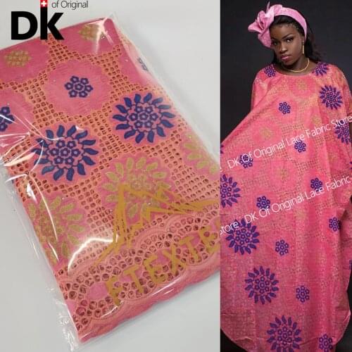 2.5 Yards 2021 New Arrive Basin Riche Fabric Elegant Embroidered Bazin Riche Original Brocade For Wedding Party Dresses Fabric