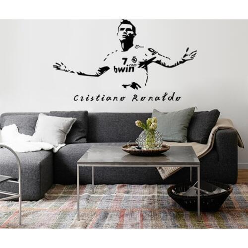 3D Wall Sticker Football Cristiano Ronaldo Waterproof Removable Wall Stickers Decal Bedroom Home Decoration DIY Poster Stickers