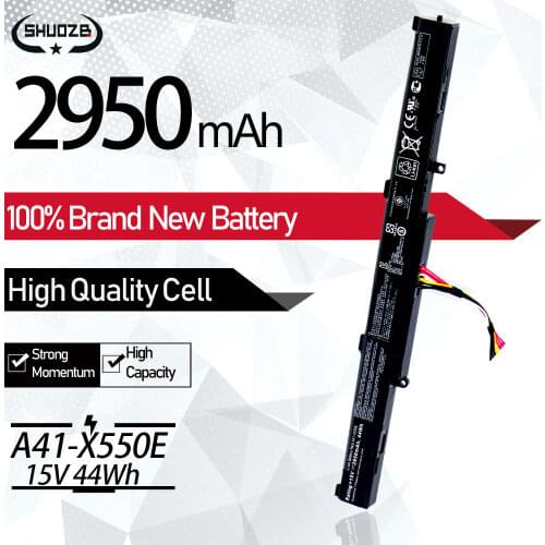 NEW A41-X550E Laptop Battery For ASUS X450 X450E X450J X450JF X751M X751MA X751L X750JA A450J A450JF A450E 15V 2950mAh 44Wh