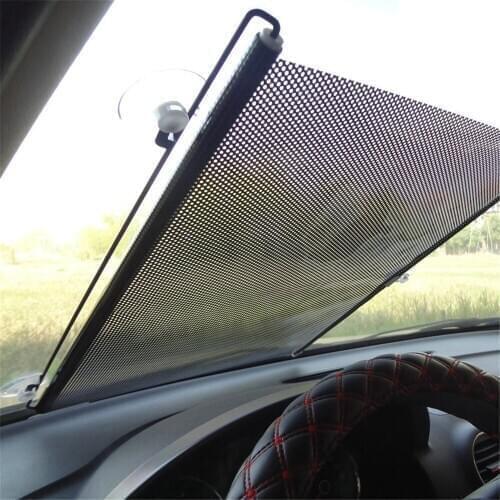 Car Retractable windshield Sun Shade Block sunshade cover Front Rear window foil Curtain for Solar UV protect 50/58x125cm