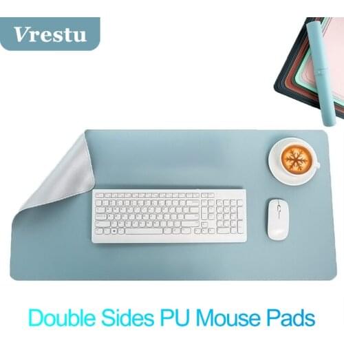 PU Leather Large Gaming Mouse Pad Waterproof Double Side Desk Mat Computer Mousepad Keyboard Table Protector for Gamer Office
