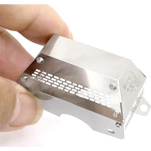 For 1/14 Tamiya Benz Scania RC Tractor Truck Upgrade Parts Metal Gearbox Cover Hood