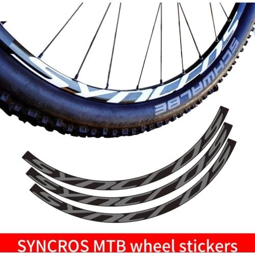 Mountain bike SYNCROS wheel set sticker mtb bicycle decals 27.5inch and 29inch