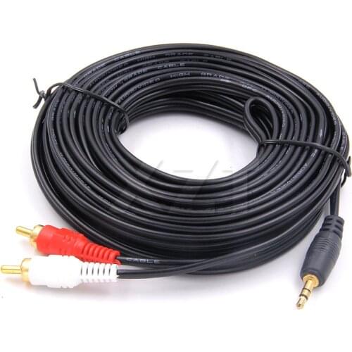 RCA Cable HiFi Stereo 2RCA to 3.5mm Audio Cable AUX RCA Jack 3.5 Y Splitter for Amplifiers Audio Home Theater DVD Speaker TV Box