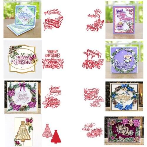 Metal Cutting Dies Elegant Best Wishes Words Decoration For DIY Scrapbooking Album Paper Cards Craft Embossing Die Cuts New 2019