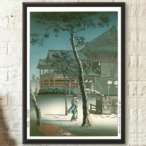 Wall Artwork Kiyomizudo In Ueno Canvas Painting Home Decor Bedroom Ukiyo-e Pictures Modular Japan Tsuchiya Koitsu Poster Gift