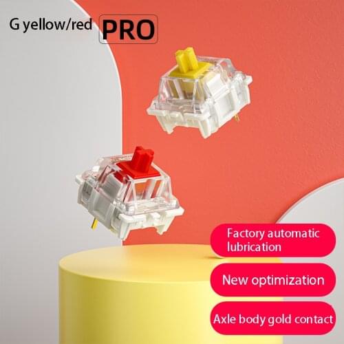 Original Gateron G Yellow Red Pro Switch 3-pin Linear Switch Smooth Lubrication Strong Compatibility Gaming Mechanical Keyboard