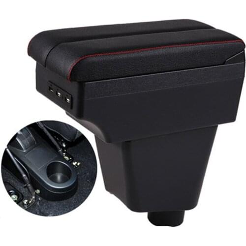 For Renault Clio Captur Armrest box central Store content box with USB interface
