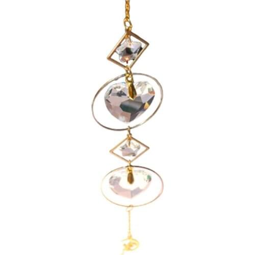 Windchimes Pendant Nice-looking Beautiful Decorative False Crystal Windchimes Star Moon Handmade Pendant for Home