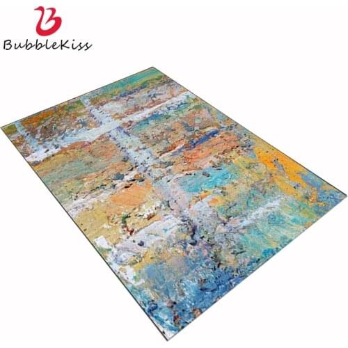 Bubble Kiss Customized Carpet for Living Room European Color Abstract Oil Painting Pattern Carpet And Rugs For Home Living Room