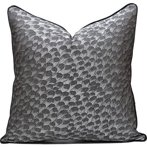 Satin Luxury Sofa Pillow case For LIving Room Chair High Quality Morden Cushion Cover 45x45 Home Nordic Decor Black