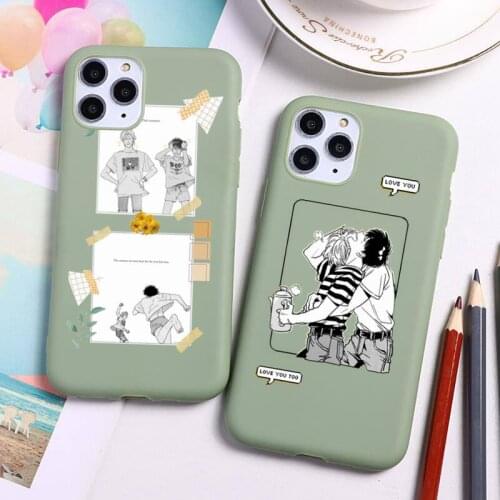 Japan Anime Banana Fish Phone Case For iphone 12 11 Pro Max Mini XS 8 7 6 6S Plus X SE 2020 XR Candy green Silicone cover
