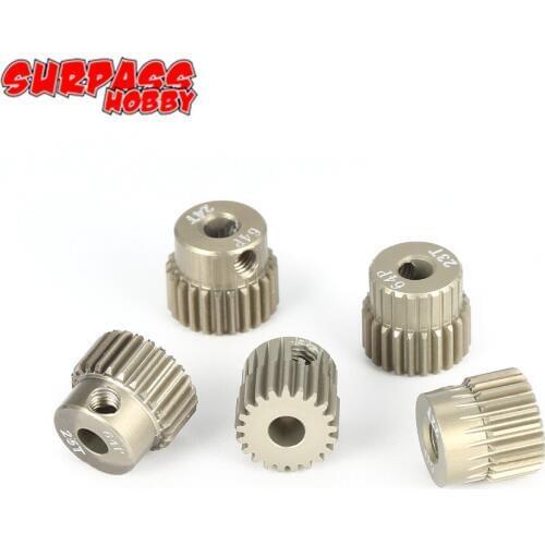 Surpass-hobby 48DP 5Pcs 3.175mm 21T 22T 23T 24T 25T Metal Pinion Motor Gear Combo Set for 1/10 RC Car Brushed Brushless Motor
